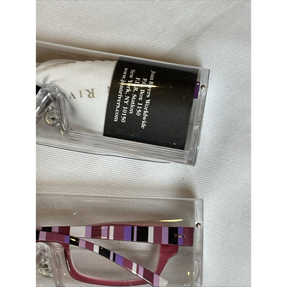 Joan Rivers High-Tech Flex Reading Glasses And Sunglasses +3.00 Purple And Red - Picture 6 of 8